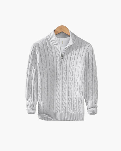 Pull Homme Col Zip Chaud Hiver