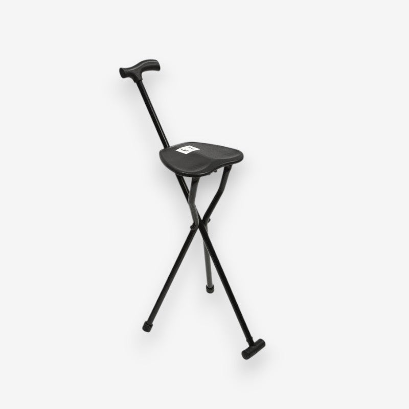 Canne de marche pliante avec banc intégré - LuxeStyle