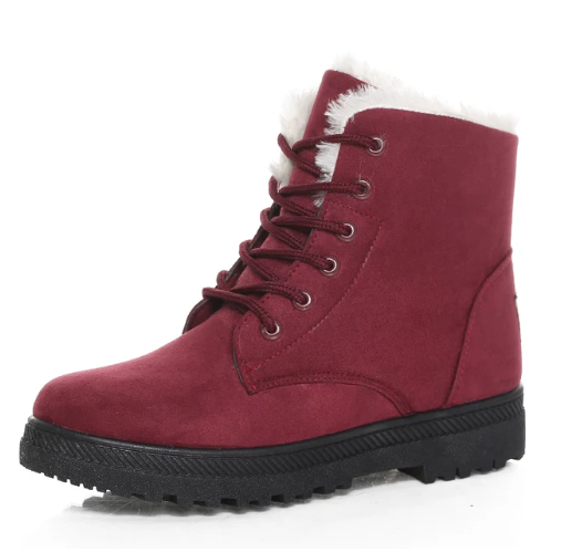 Bottes Hivernales Élégantes Fermeture Éclair Pour Femme