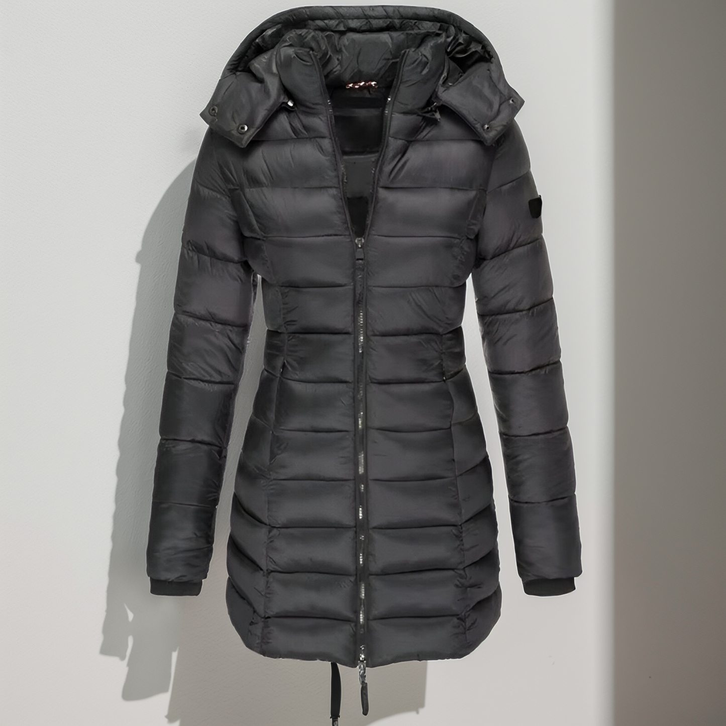 Parka femme noir avec capuche détachable - LuxeStyle
