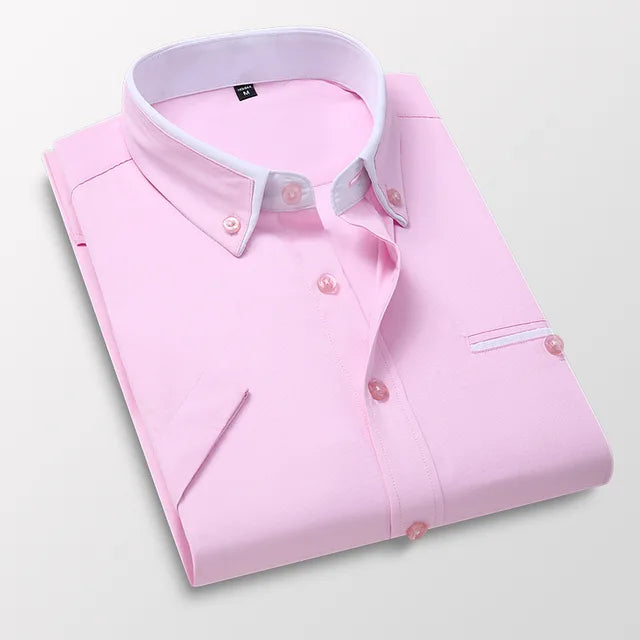 Chemise Homme Élégante Bleu Ciel à Contraste