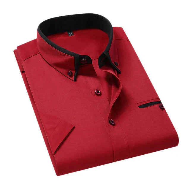 Chemise Homme Élégante Bleu Ciel à Contraste