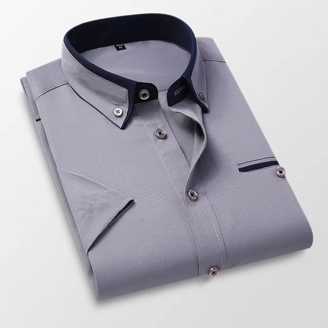 Chemise Homme Élégante Bleu Ciel à Contraste