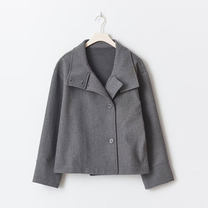 Manteau Femme Court Boutonnage Double Élégant