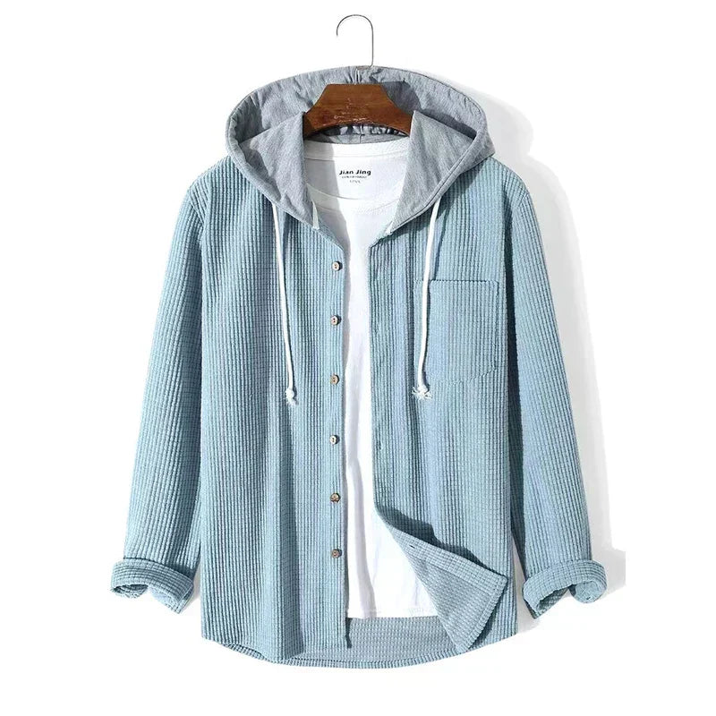Veste Velours Côtelé Capuche Homme Hiver