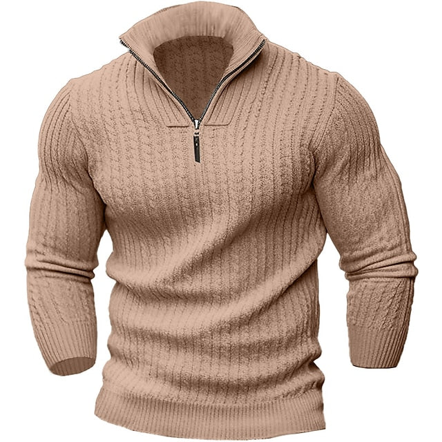 Pull Élégant à Fermeture Éclair pour Homme | Parfait pour l'Hiver