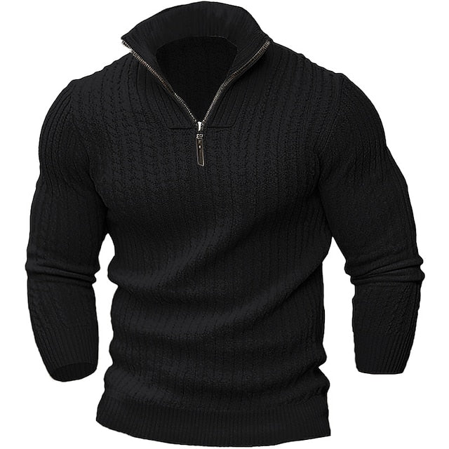 Pull Élégant à Fermeture Éclair pour Homme | Parfait pour l'Hiver