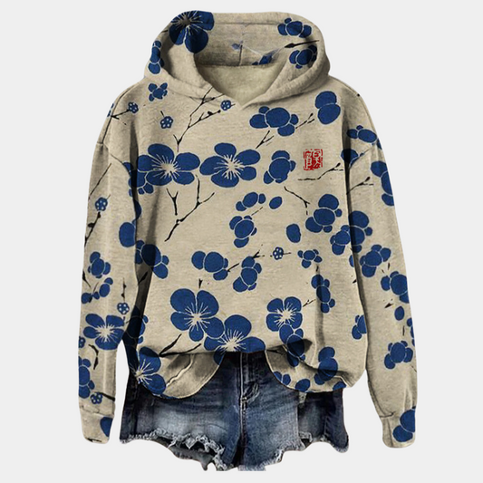 Sweat Capuche Fleuré Femme – Coton Doux, Détente Assurée & Confortable - LuxeStyle