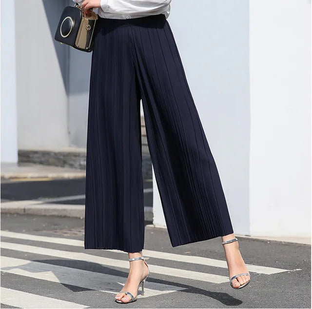 Pantalon Féminin Élégant Taille Haute pour Femme - LuxeStyle