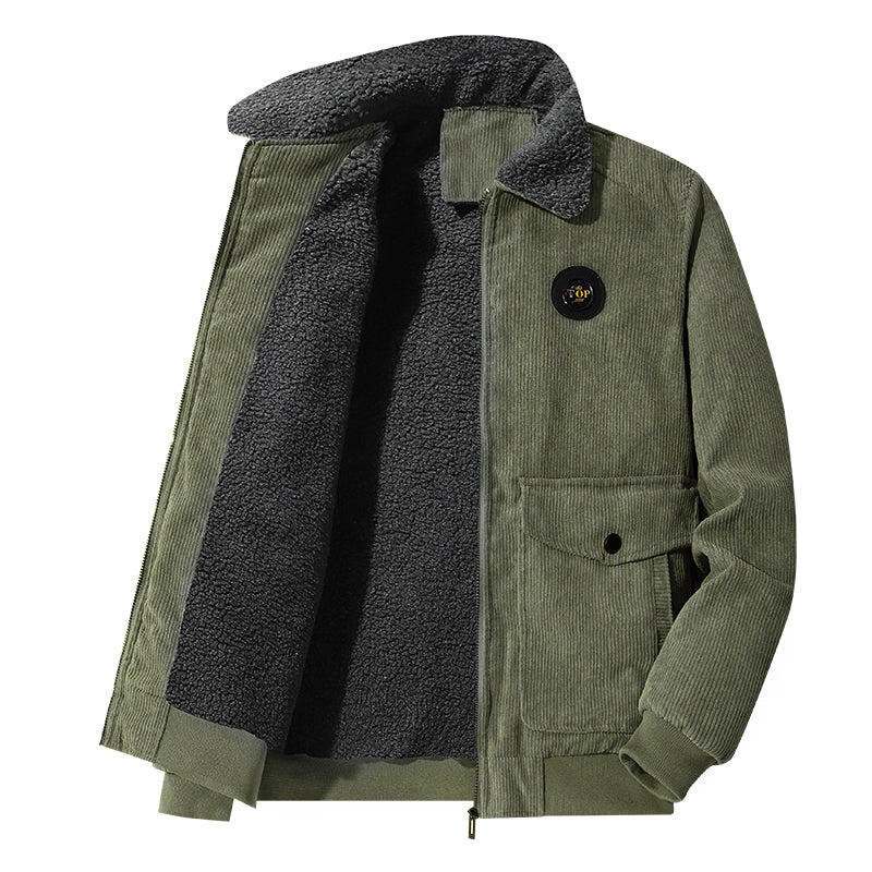 Veste en velours doux pour homme | Hiver chaud