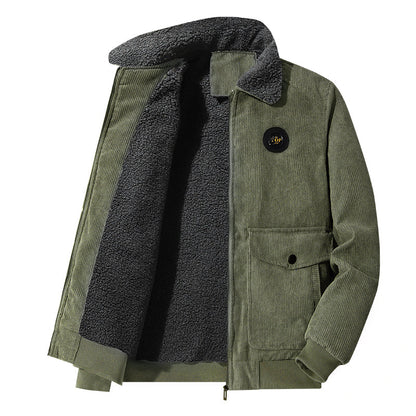 Veste en velours doux pour homme | Hiver chaud