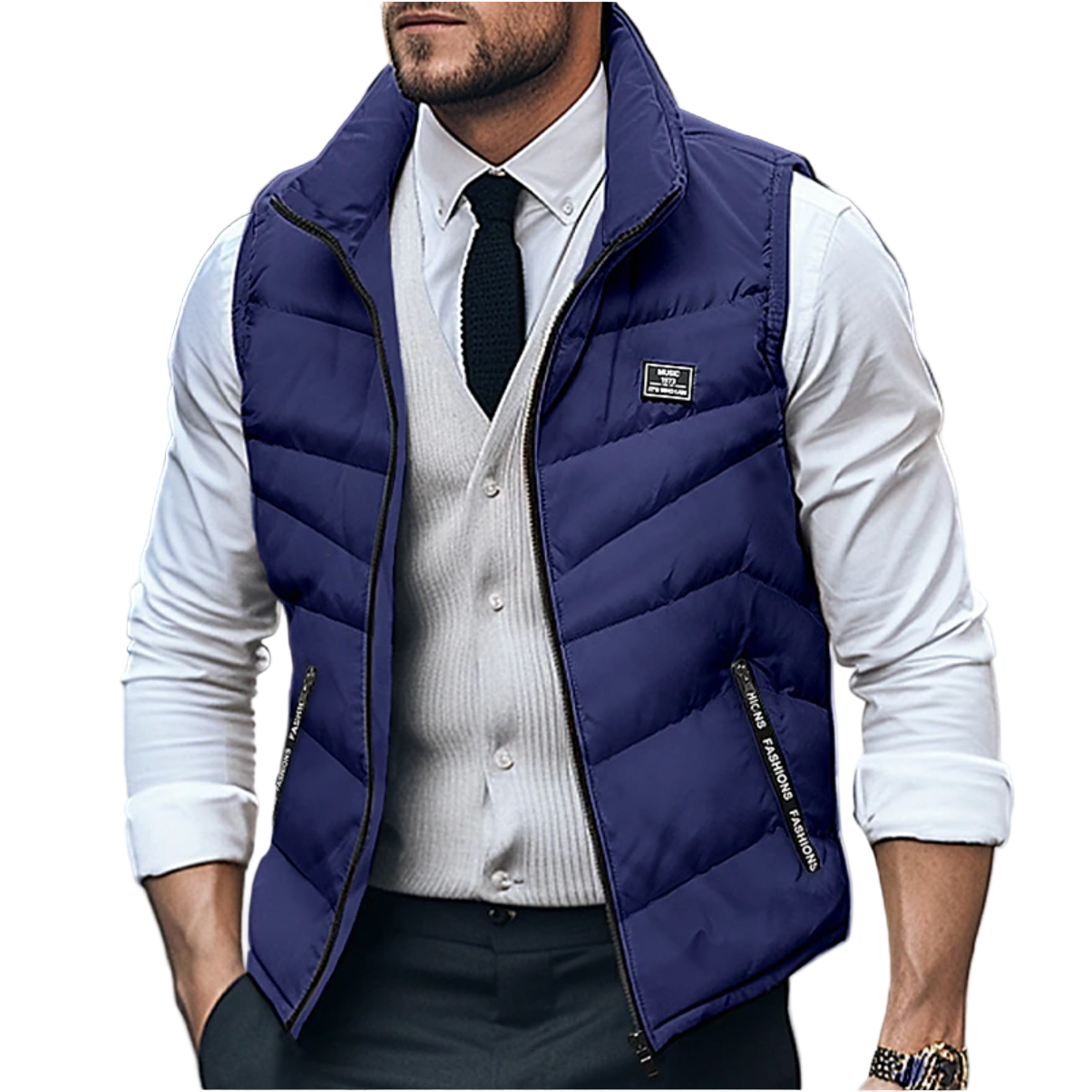 Gilet épais hivernal pour homme zippé - luxestyle