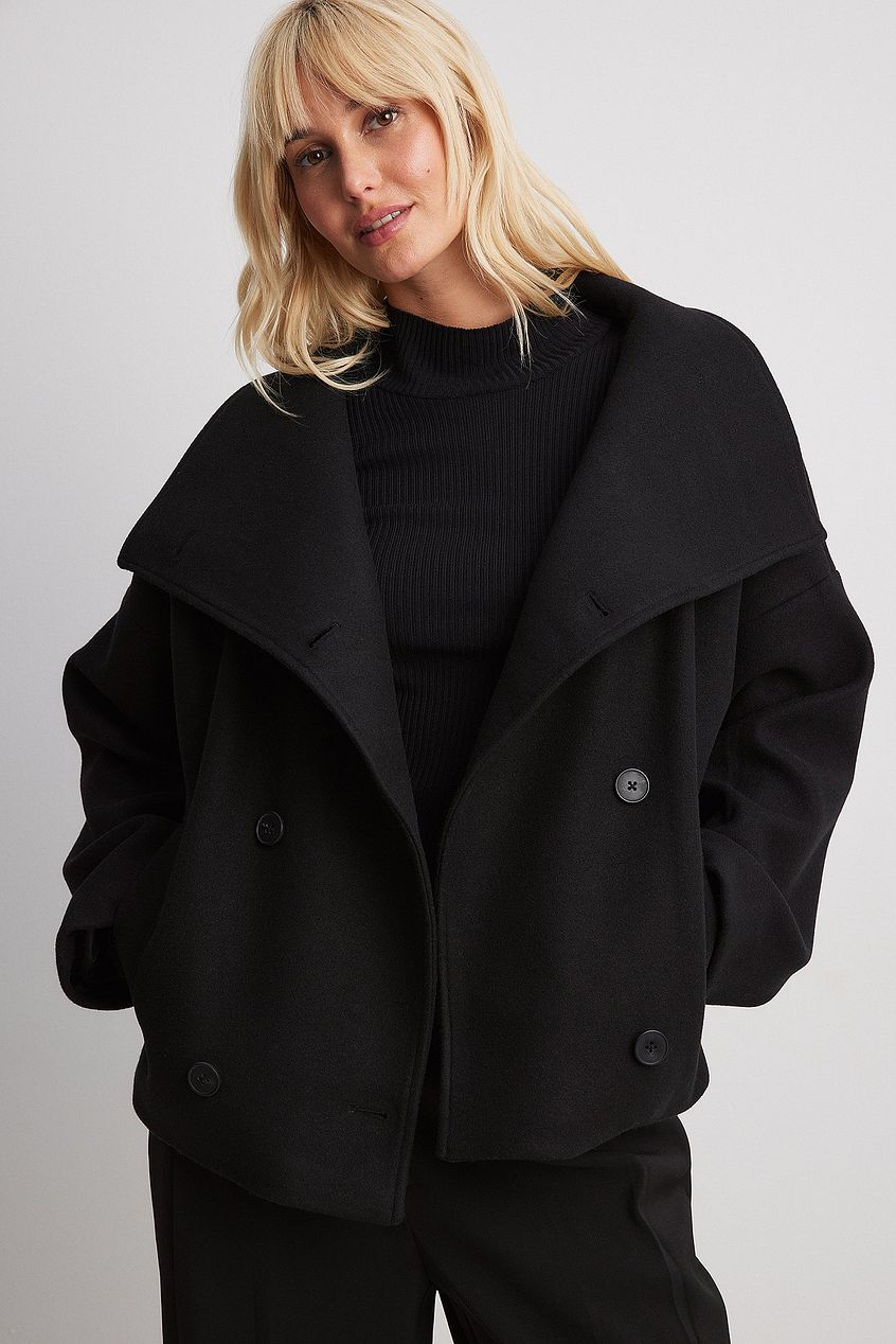 Veste femme Élégante Laine Douce Fermure Double