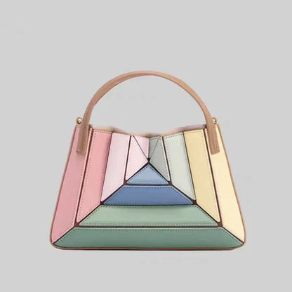 Sac à main élégant motif géométrique trendy