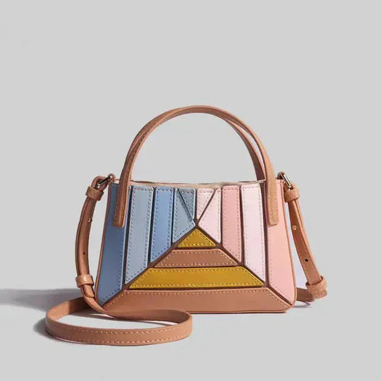 Sac à main élégant motif géométrique trendy