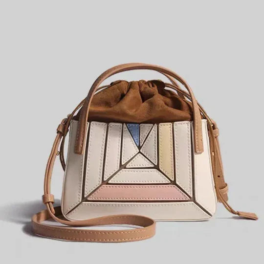 Sac à main élégant motif géométrique trendy