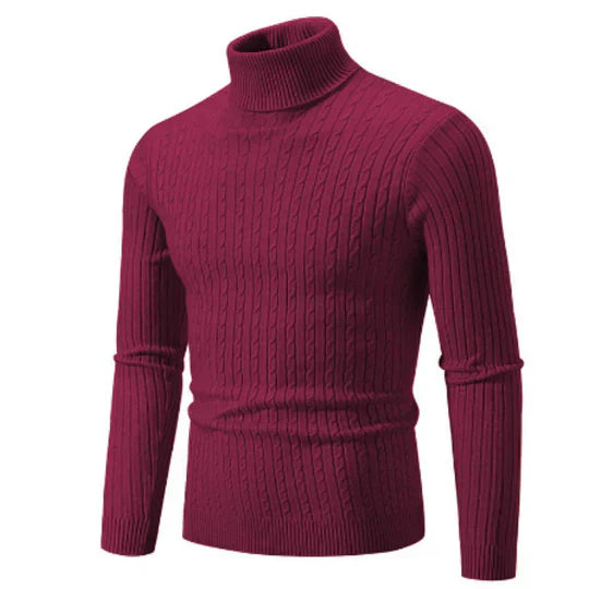 Pull Col Roulé Homme Hiver Décontracté