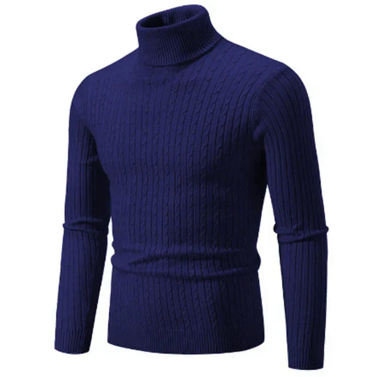 Pull Col Roulé Homme Hiver Décontracté