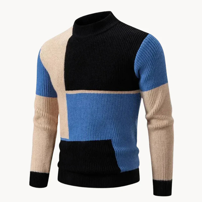 Pull Homme Coloré à Carreaux | Parfait pour l'Hiver et le Style Détendu