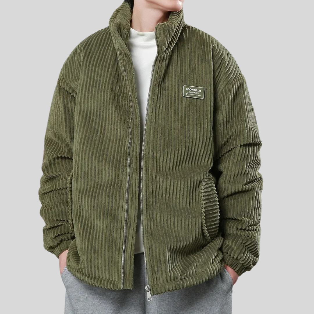 Veste Hivernale Douillette pour Homme avec Col Montant et Coupe Détendue