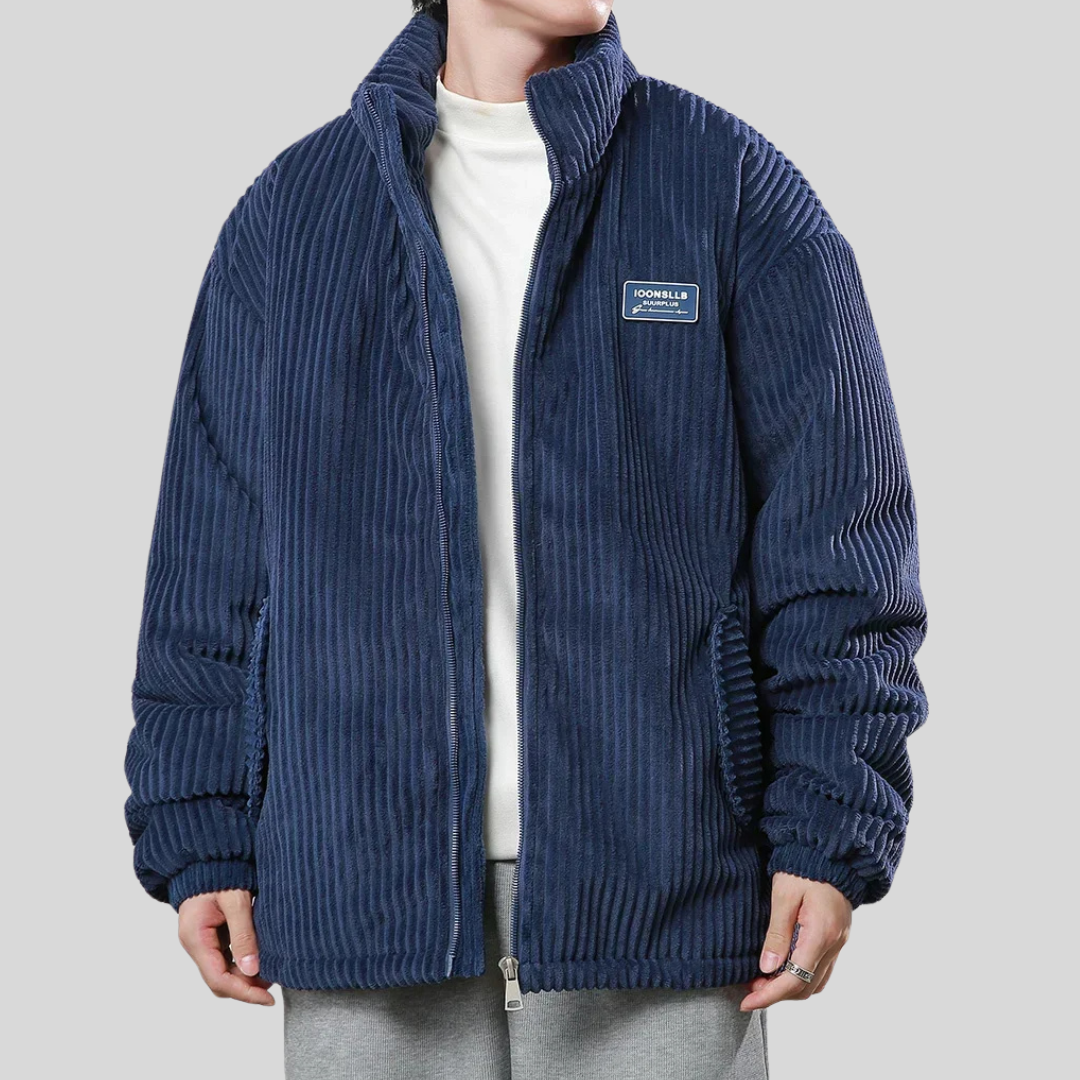 Veste Hivernale Douillette pour Homme avec Col Montant et Coupe Détendue