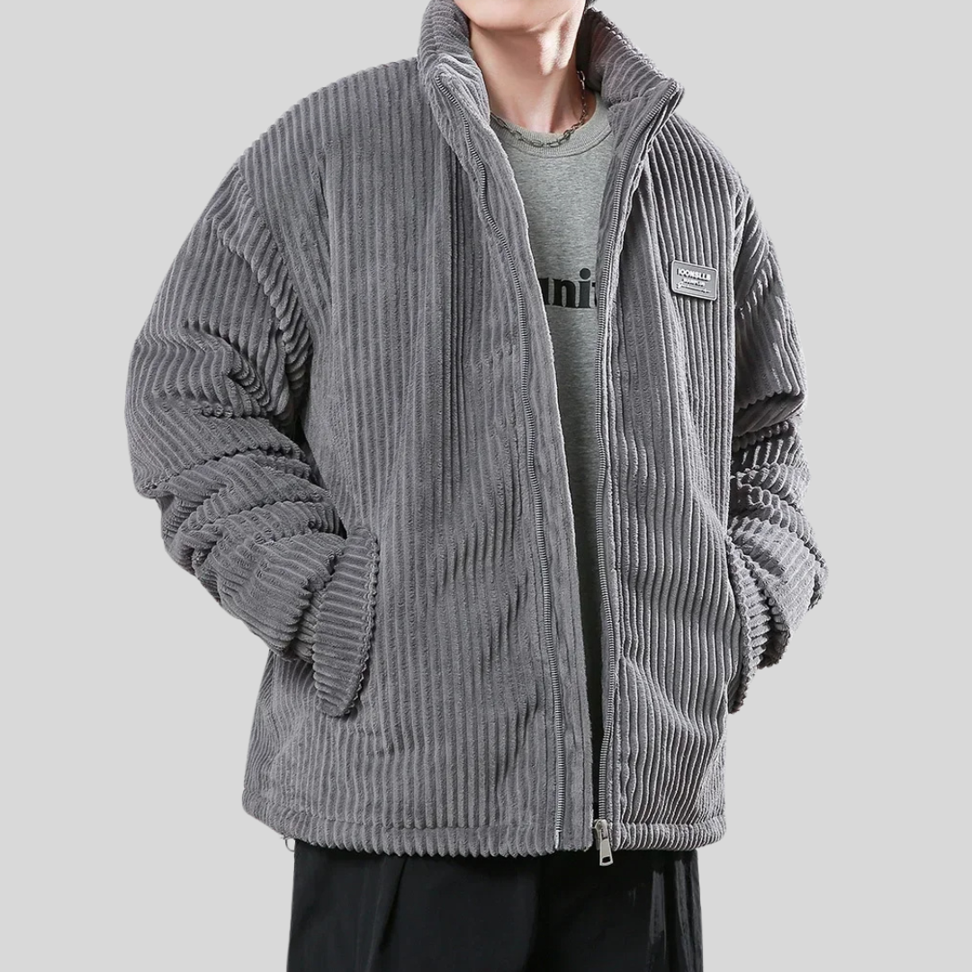 Veste Hivernale Douillette pour Homme avec Col Montant et Coupe Détendue - LuxeStyle