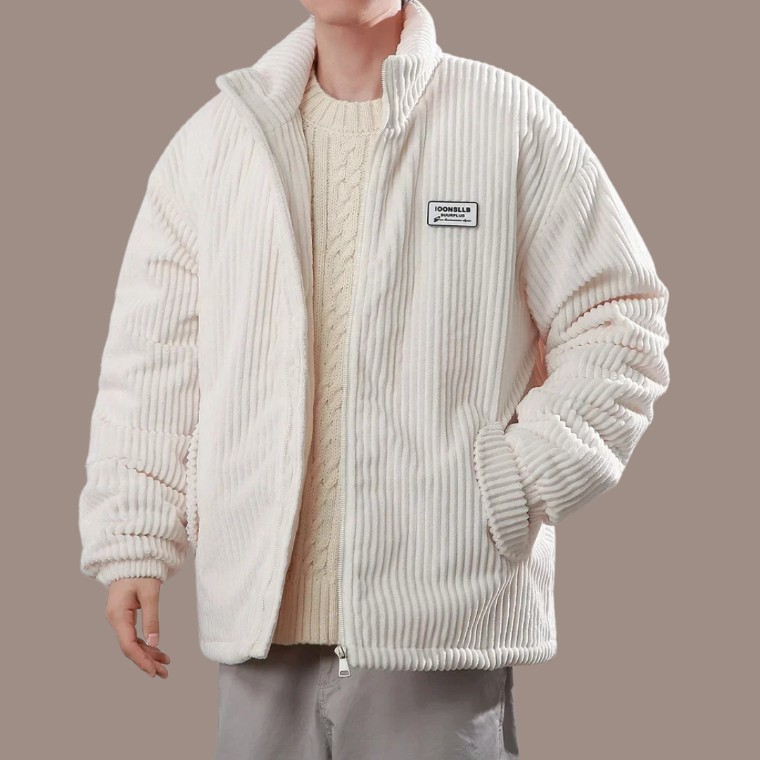 Veste Hivernale Douillette pour Homme avec Col Montant et Coupe Détendue