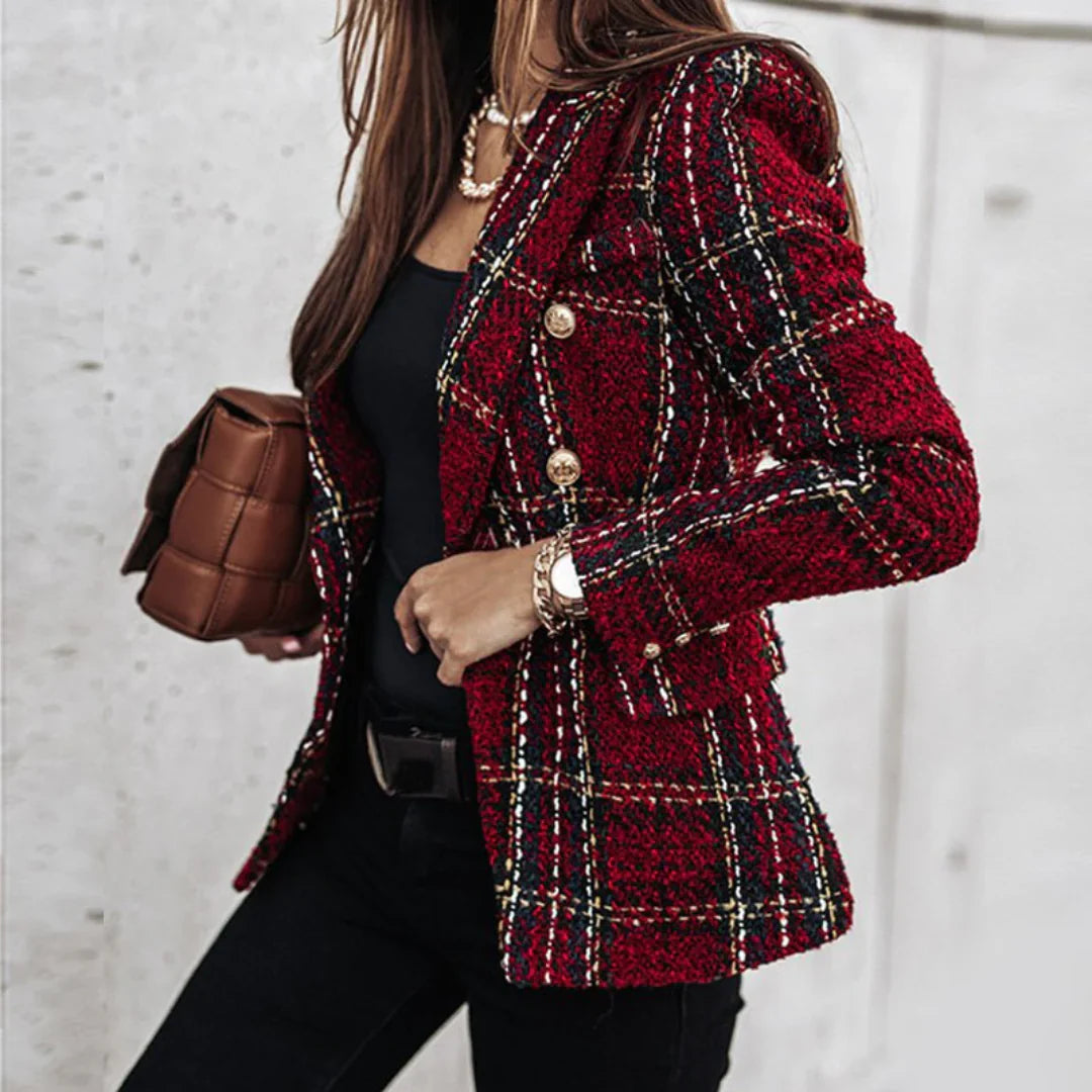 Veste en Tricot rayé Manches Longues Féminine