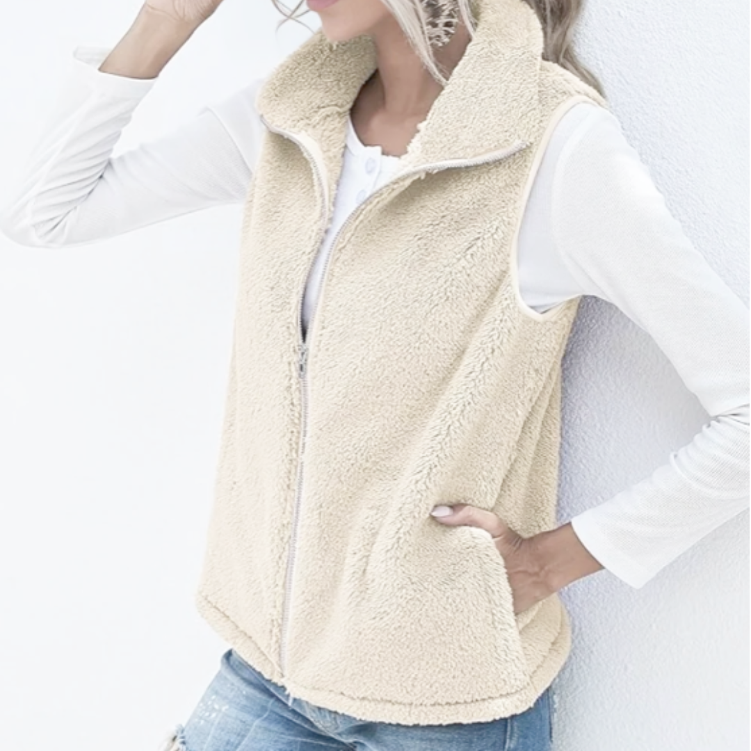 Gilet Polaire Élégant Femme - Légère et Confortable avec Manches Longues