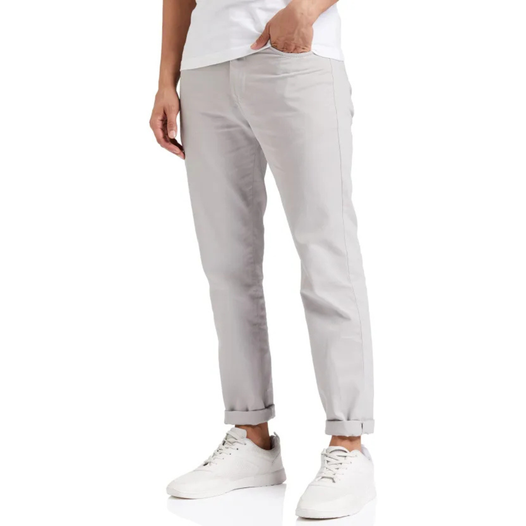 Pantalon Homme Élégant Taille Slim pour Travail ou Soirée