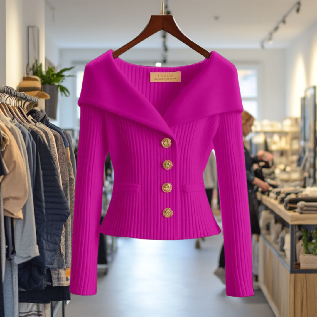 Gilet épais jaune vif pour femme