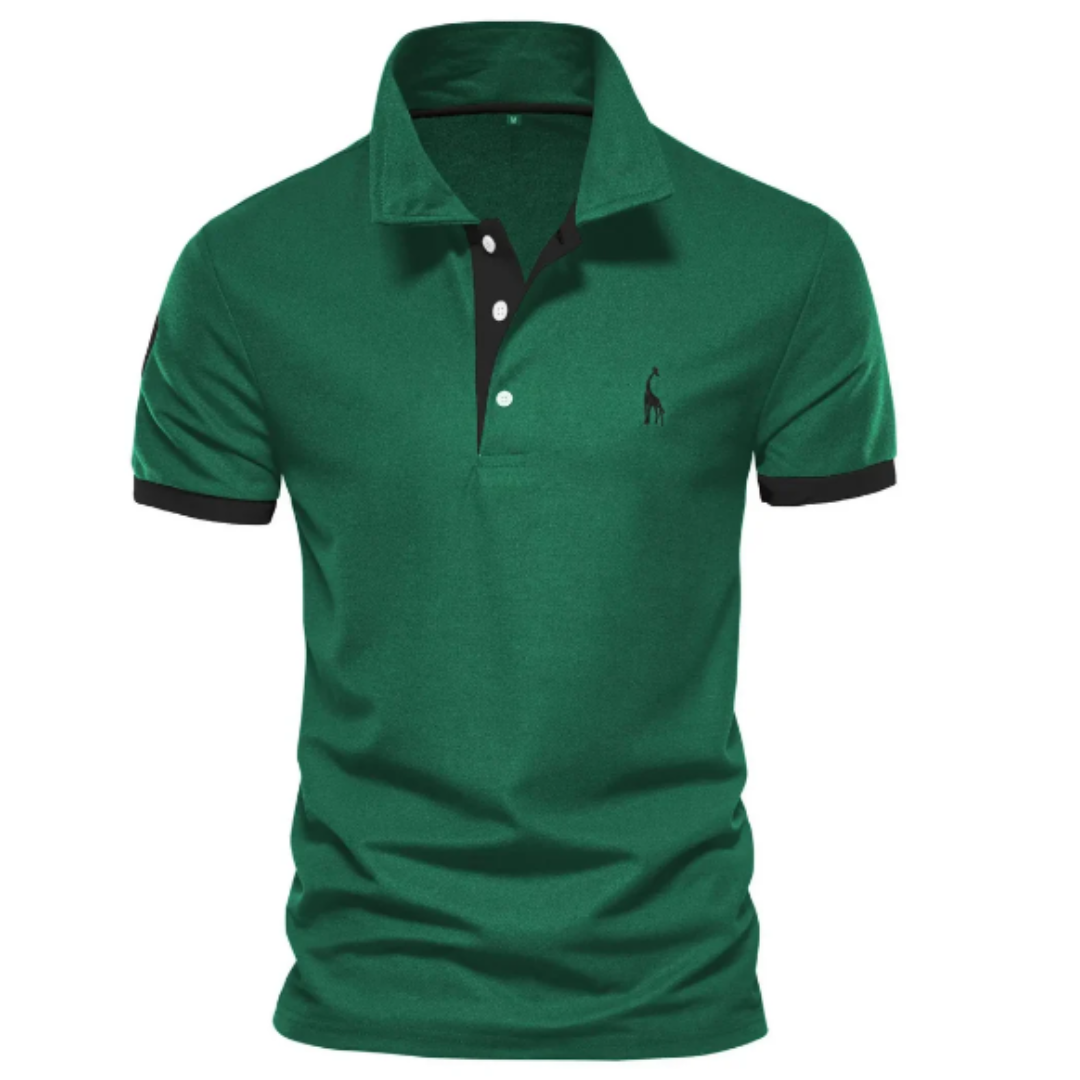 Polo Homme Marine à Manches Courtes Style Décontracté