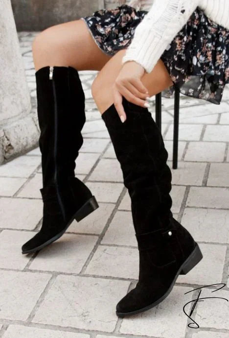 Bottes Femmes Confortables à Talon Basse pour Tous les Jours - LuxeStyle