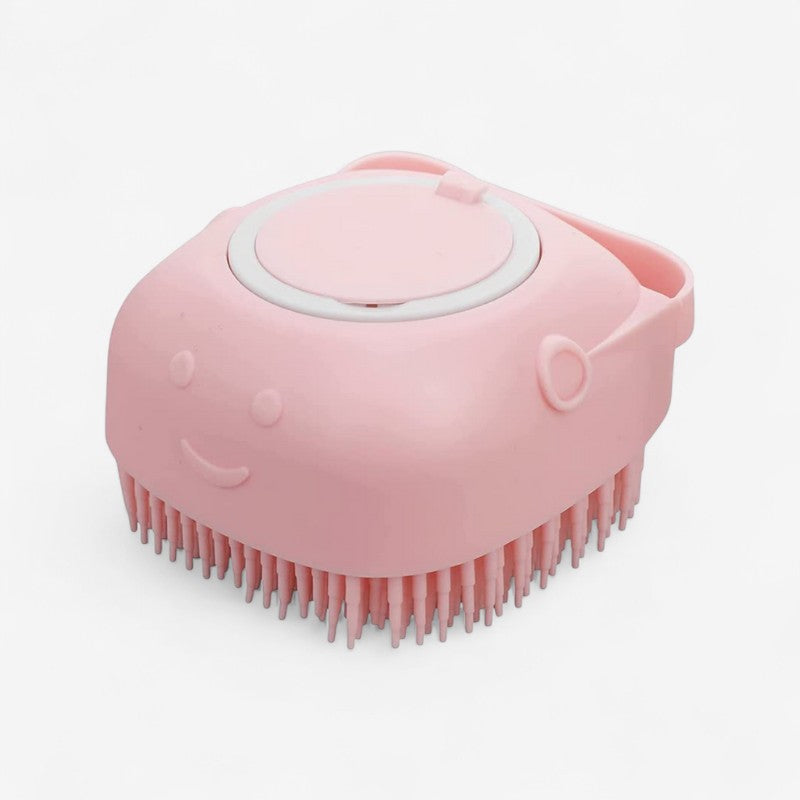 Brosse de toilette pour chiens avec shampooing intégré