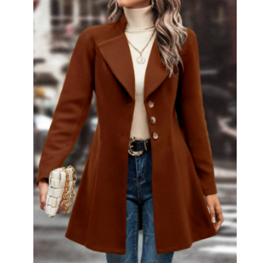 Veste Femme Longue Élégante Boutonnée - luxestyle