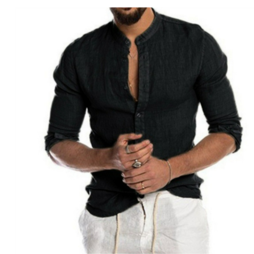 Chemise Homme Coton Manche Longue Classique - luxestyle