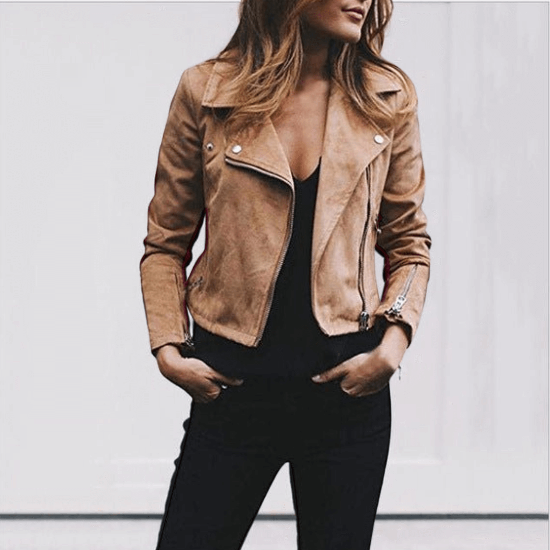 Veste en Cuir Féminine Élégante