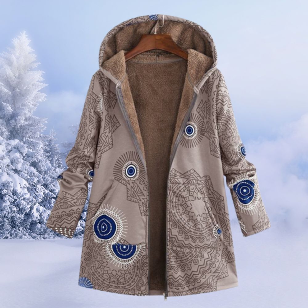 Veste Hiver Féminine Élégante à Capuche Douce et Chaude