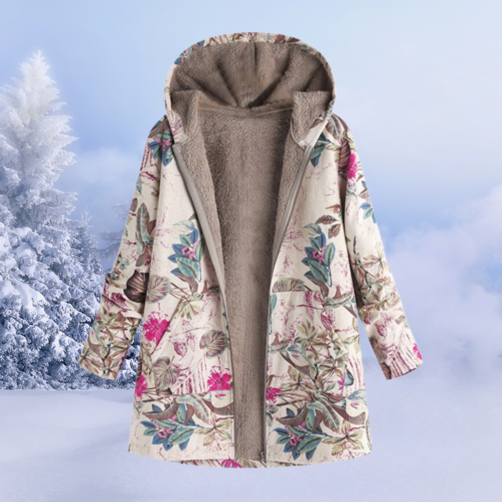 Veste Hiver Féminine Élégante à Capuche Douce et Chaude