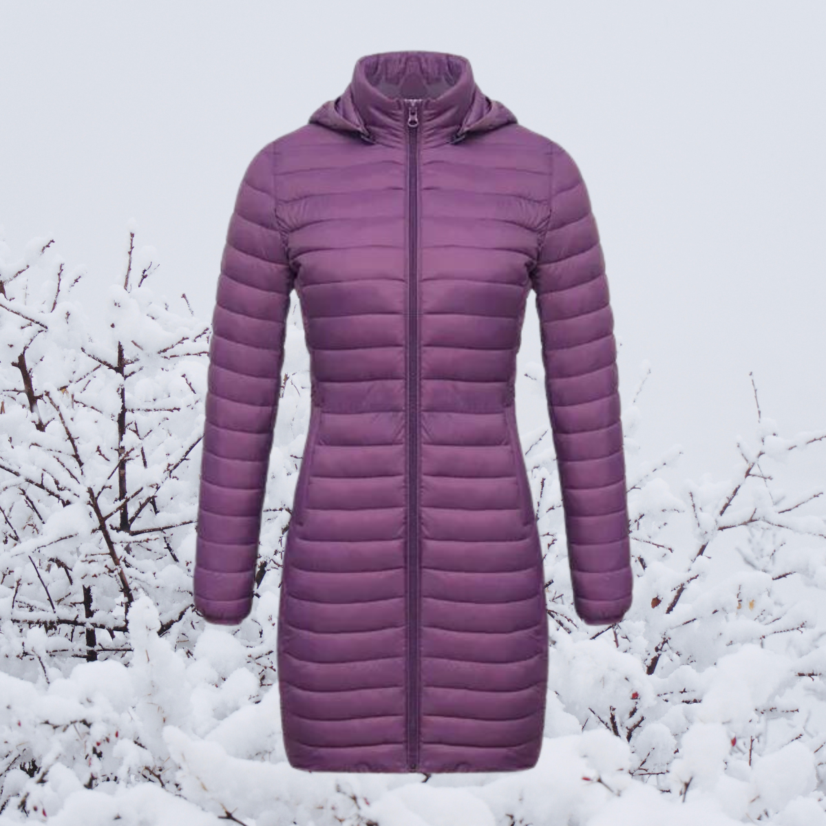 Manteau épais doux femme hivernal beige capuchon