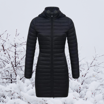 Manteau épais doux femme hivernal beige capuchon