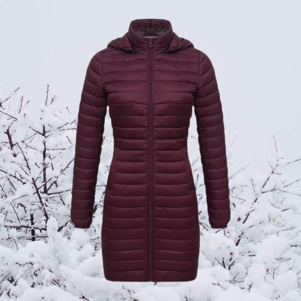 Manteau épais doux femme hivernal beige capuchon