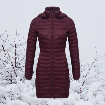 Manteau épais doux femme hivernal beige capuchon