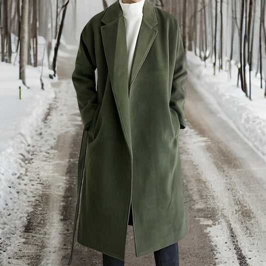 Manteau Hiver Homme Élégant Taille Longue - LuxeStyle