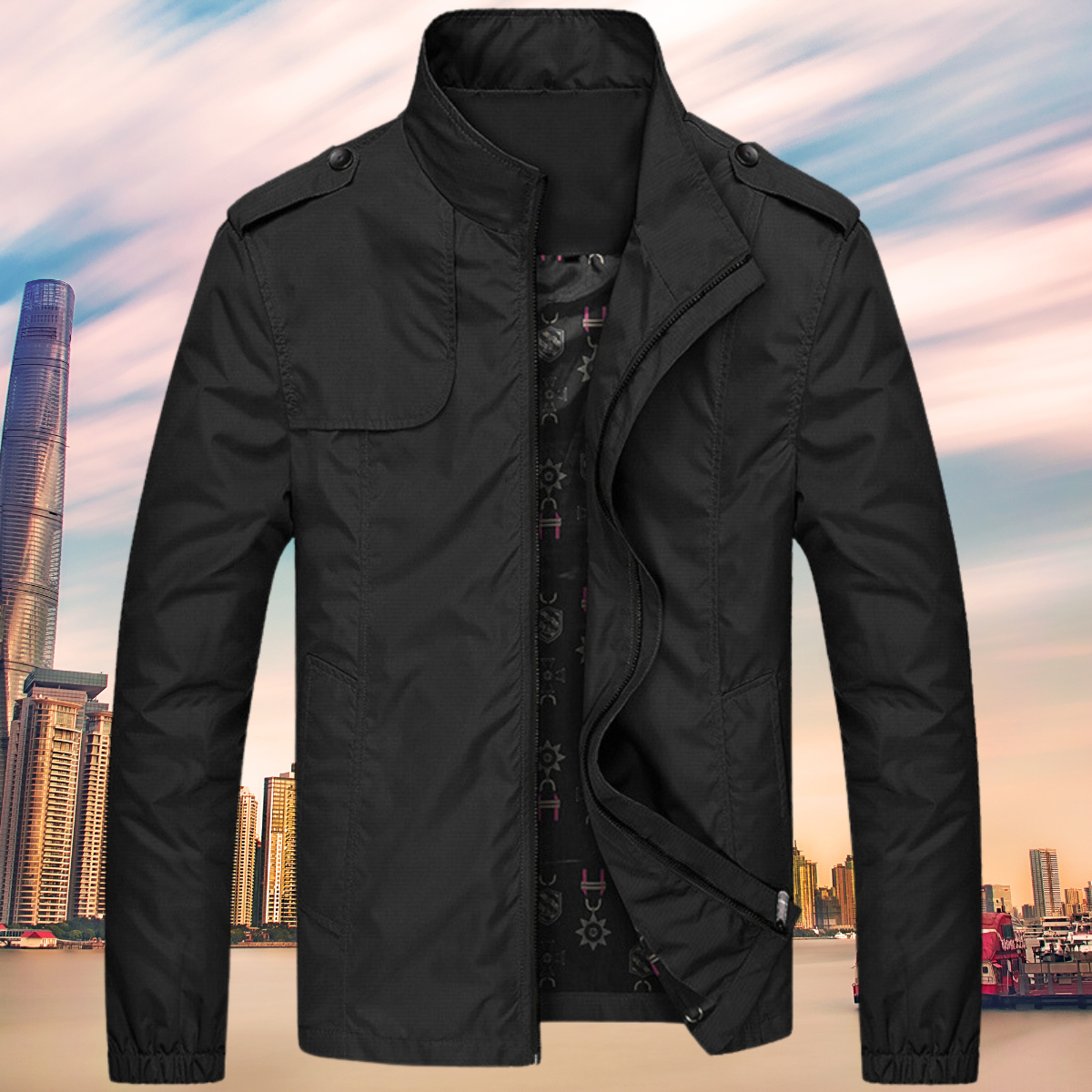 Veste Hiver Chic à Manches Longues pour Homme