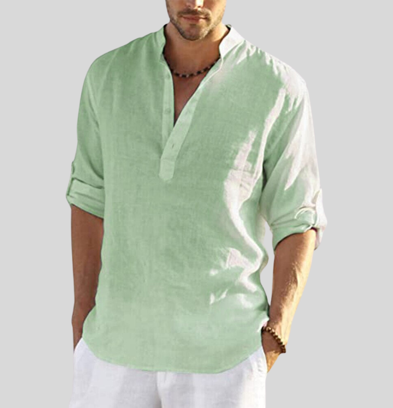 Chemise Homme Lin Frais Manches Longues