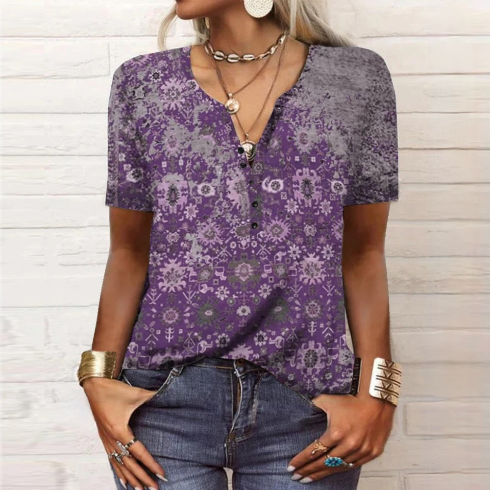 Blouse Été Fleurs pour Femme