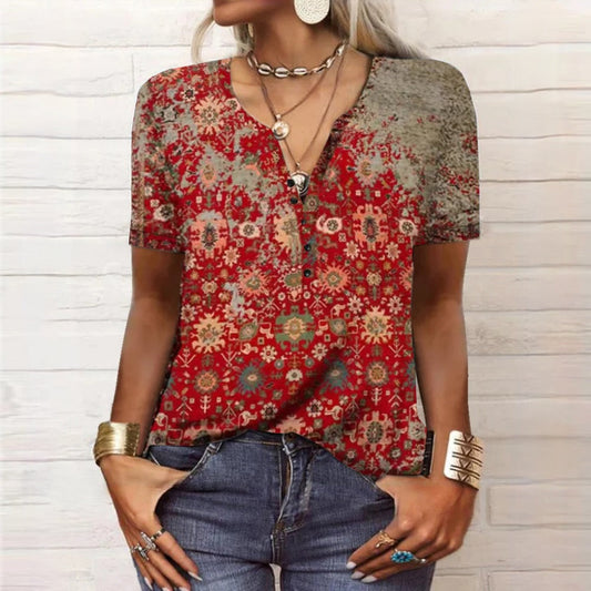 Blouse Été Fleurs pour Femme - LuxeStyle