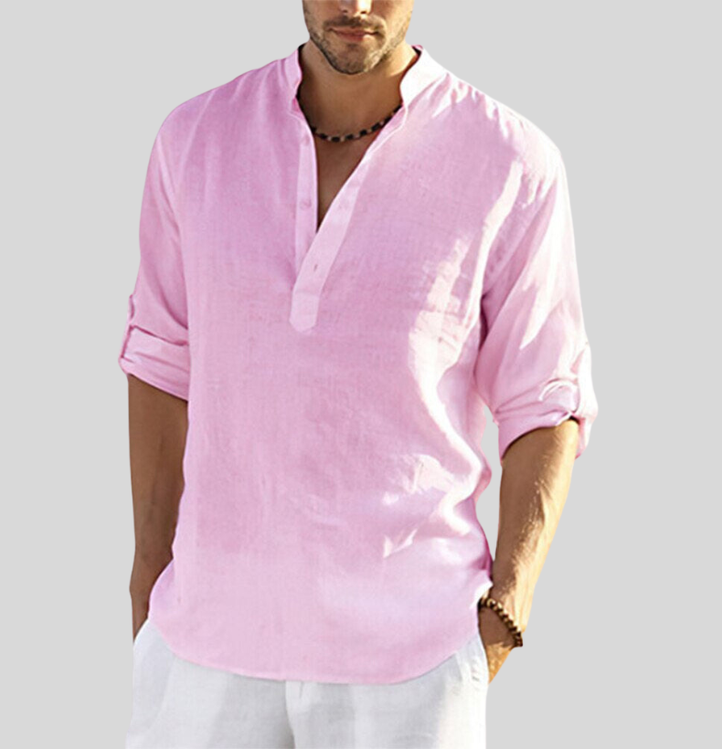 Chemise Homme Lin Frais Manches Longues