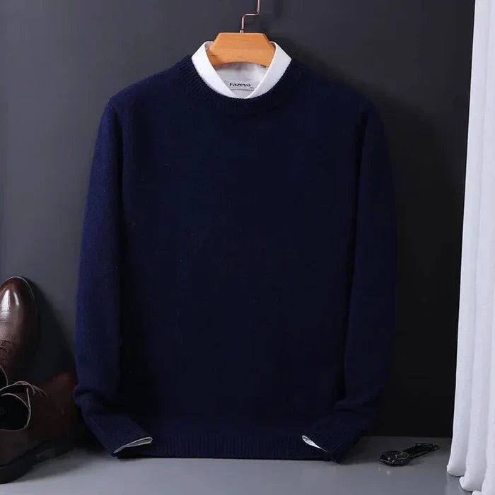Pull Homme Marine Élégant en Laine